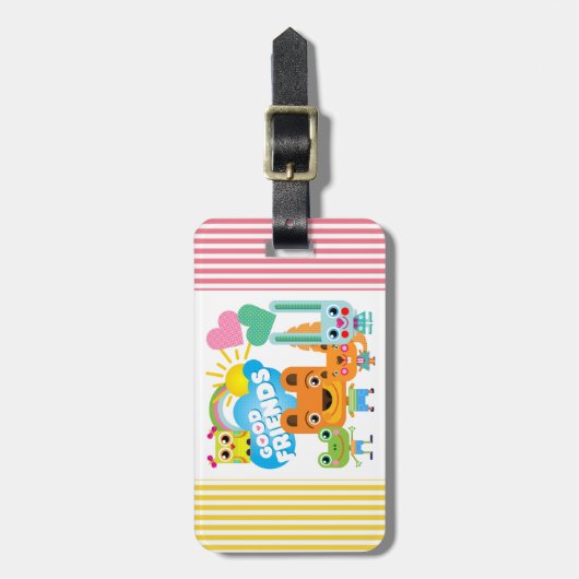 Tier-gute Freunde Gepäckanhänger (Vorderseite vertikal)