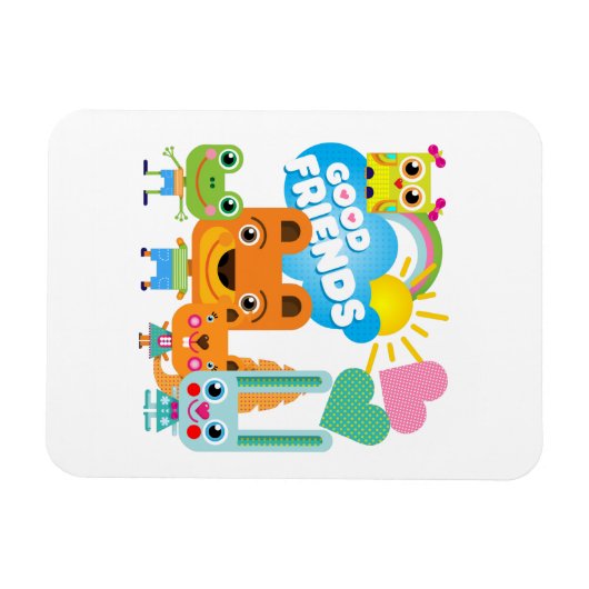 Tier-gute Freunde Magnet (Horizontal)