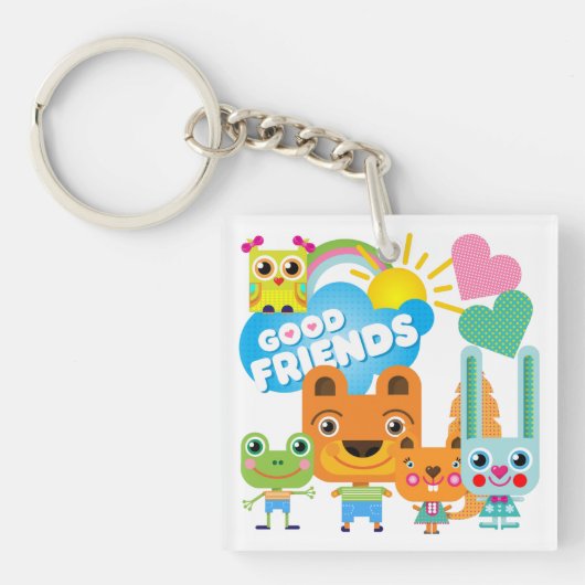 Tier-gute Freunde Schlüsselanhänger (Vorderseite)