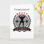 Tier-HochschulBodybuildings-Glückwunsch-Karte Karte (Gelbe Blume)