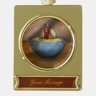 Tier - Hühnchen - Hühnersuppe Banner-Ornament Gold