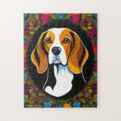 Tier Hund Beagle Lebhaft Puzzle (Vertikal)