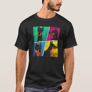 Tier Hund Besitzer Haustier Hund Pop Dobermann T-Shirt