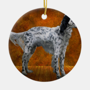 Tier - Hund - Der English Setter Keramik Ornament