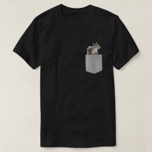 Tier in der Tasche Amerikanisches graues Eichhörn T-Shirt