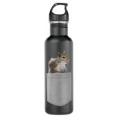 Tier in Your Pocket American gray squirrel Edelstahlflasche (Vorderseite)