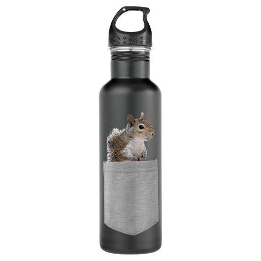 Tier in Your Pocket American gray squirrel Edelstahlflasche (Vorderseite)