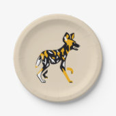 Tier - Jagdhund Kap - Wildtiere - Natur Pappteller (Vorderseite)