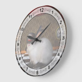 Tier - Kaninchen - Umkehrung Große Wanduhr (Winkel)
