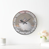 Tier - Kaninchen - Umkehrung Große Wanduhr (Zuhause)
