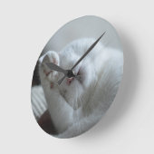 Tier, Katze, Feline Runde Wanduhr (Winkel)