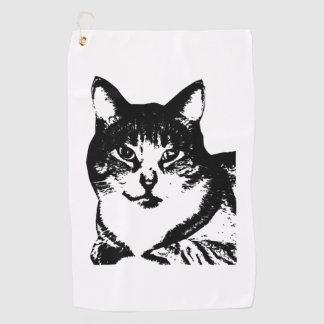 Tier, Katze, Katze, Tier, Haustier, Katze, Tiger, Golfhandtuch