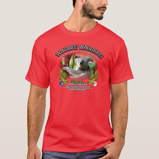 TIER-KRIEGERS-KOALA T-Shirt (Vorderseite)