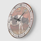 Tier - Kuh Große Wanduhr (Winkel)