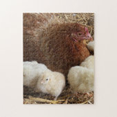 Tier, Küken, Huhn, Bauernhof, niedlich, Vogel, Bab Puzzle (Vertikal)