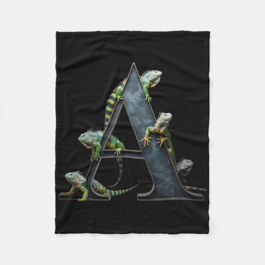 Tier Leguane Vintage Rap Hip-Hop Fleecedecke (Vorderseite)