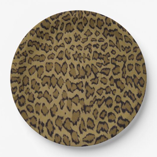 TIER LEOPARD DRUCK PAPPTELLER (Vorderseite)