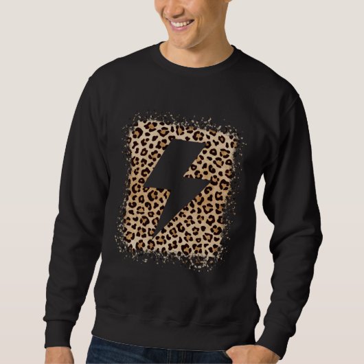 Tier Leopard Gepard Druck Blitz Blitzschlag Sweatshirt (Vorderseite)