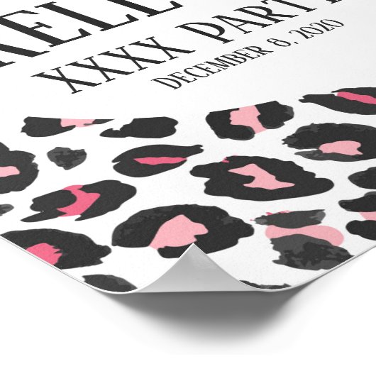 Tier, Leopard, Geparden Poster (Ecke)