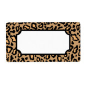 Tier Leopard Print Etiketten (Vorne)