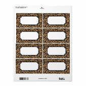 Tier Leopard Print Etiketten (Vorne)