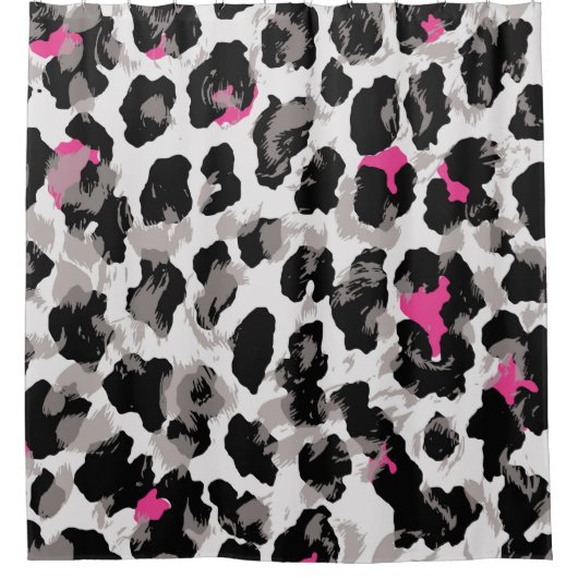 Tier, Leopardentextur, Background abstract, africa Duschvorhang (Vorderseite)