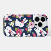Tier mit Blumenmuster iPhone Hülle (Rückseite (Horizontal))