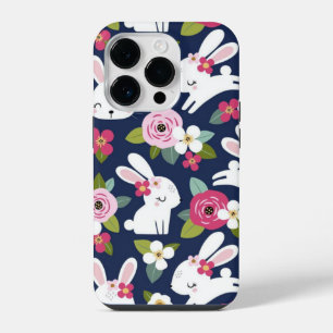 Tier mit Blumenmuster  iPhone 14 Pro Hülle