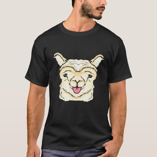 Tier mit Lama Kamel T-Shirt (Vorderseite)