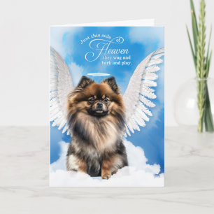 Tier-Mitleid Verlust Hund Tri Color Pomeranian Eng Karte