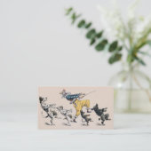 Tier-oder Hundetrainer, Clown, Tanz-Lehrer Visitenkarte (Stehend Vorderseite)