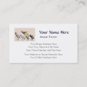 Tier-oder Hundetrainer, Clown, Tanz-Lehrer Visitenkarte (Rückseite)