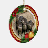 Tier-Otter-niedliche Weihnachtstiere Keramik Ornament (Rechts)
