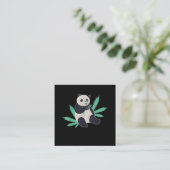 Tier Panda Weed Stoner Geschenk Quadratische Visitenkarte (Stehend Vorderseite)