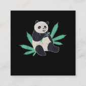 Tier Panda Weed Stoner Geschenk Quadratische Visitenkarte (Vorderseite)