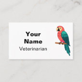 Tier, Papagei, Vogelbild Visitenkarte (Vorderseite)
