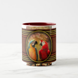 Tier - Papagei - Wir werden immer Papageien haben Zweifarbige Tasse