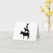 Tier, Pferd, Hund, Katze, Rumpf Karte (Gelbe Blume)