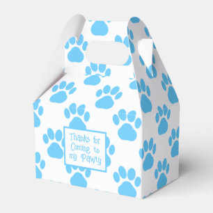 Tier-Pfoten-Silhouette Blau Pool Pawty Papier Geschenkschachtel