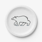 Tier - POLARBEITER - Arktische wild lebende Tiere  Pappteller (Vorderseite)