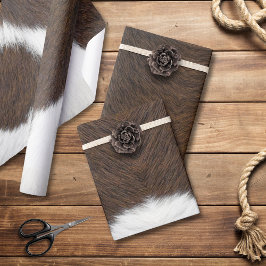 Tier Print Cattle Brown Geschenkpapier
