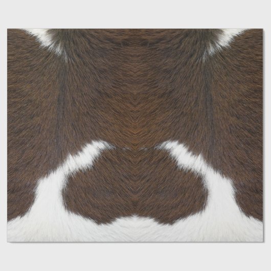 Tier Print Cattle Brown Geschenkpapier (Flach)