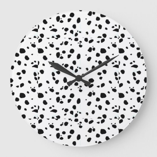 Tier Print Dalmation Große Wanduhr (Vorderseite)
