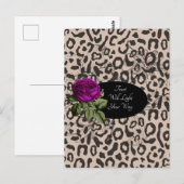 Tier Print Floral Postcard Designer Postkarte (Vorne/Hinten)