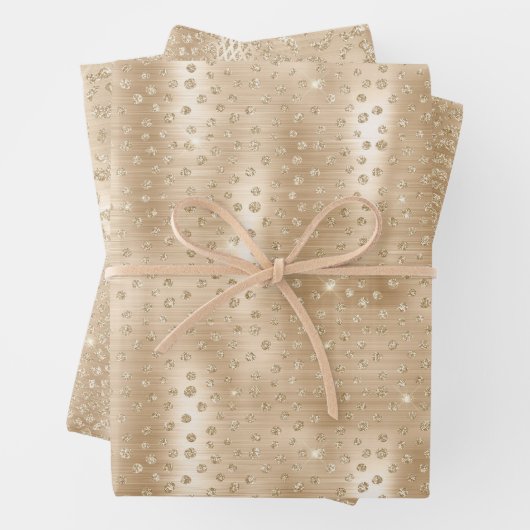 Tier Print Gold Glitter Geschenkpapier Set (Beispiel)