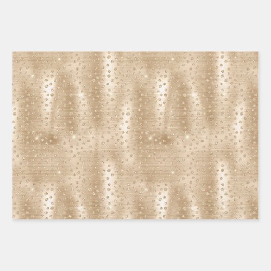 Tier Print Gold Glitter Geschenkpapier Set (Vorderseite)
