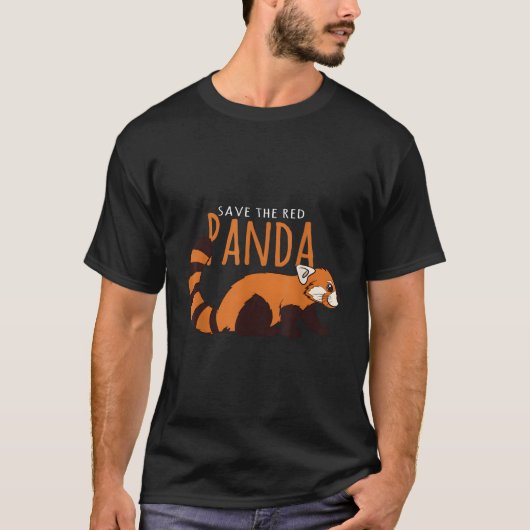Tier Rette das Rote Panda-Bewusstsein T-Shirt (Vorderseite)