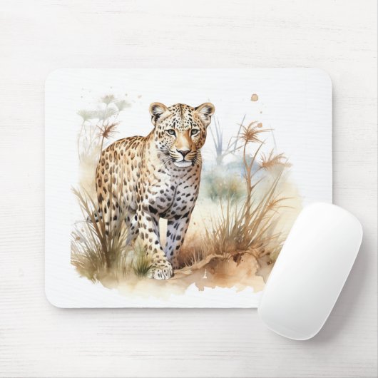 Tier-Safari Leopard Mousepad (Mit Mouse)