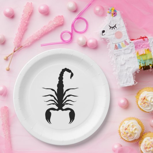 Tier-schwarze Skorpions-Skorpions-Geschenk-Idee Pappteller (Party)