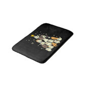 Tier sitzen im Schnee mit Lichtern Weihnachten Badematte (Schrägansicht)